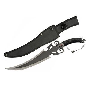SZCO Supplies 19.5" Fantasy Ghoul Medieval Style Short Sword With Sheath, Black