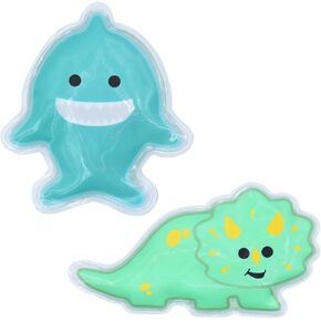 melii Gel Ice Packs for Toddlers & Kids, 2 Pack, Bulldog & Cat, Keep Lunches and Snacks Cool, Soothe Boo-Boos, Reusable
