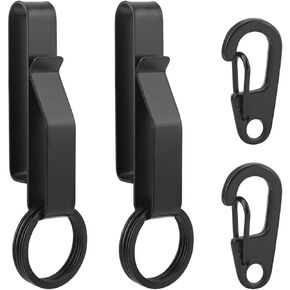 EKDJKK 2Pcs Duty Belt Key Holder, Belt Key Clip, Stainless Steel Tac tical Stealth Key Ring Holder for Police & Fire Agencie