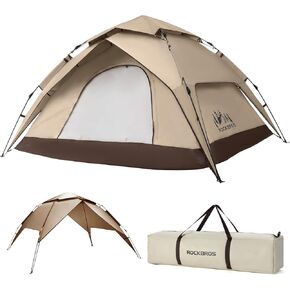 ROCKBROS Camping Tent for 2-3 Person, Waterproof Easy Up Instant Tent Windproof & Sunproof Cabin Tent for Family, Traveling, Outdoor, Hiking