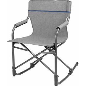 Zenithen Limited Foldable Portable Rocking Director's Chair Perfect for Sporting Events, Outdoor Activities, Camping, Patio Furniture, and Relaxing, Grey