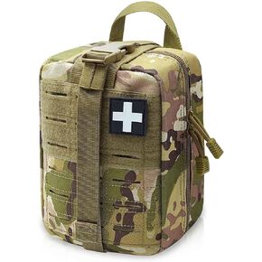 Upgrade Laser Cut Molle IFAK Pouch Rip Away, Tactical First Aid Kit Medical Pouch for Duty Belt