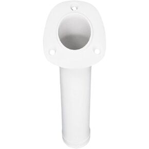 MARINE CITY 30 Degree White Injection Formed Polypropylene Flush Mount Fishing Rod Holder 9-1/2 Inches for Boats – Kayaks – Yachts