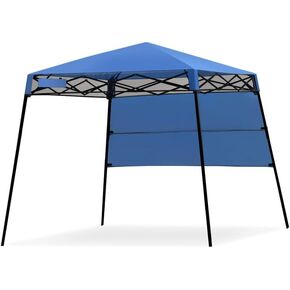 Fireflowery 7’ x 7’ Pop Up Canopy Tent, Portable Shelter Canopy w/Backpack, Outdoor Instant Canopy Tent, Lightweight & Compact for Hiking, Fishing, Camping, Picnic (7'x7' Base, 6'x6' top)