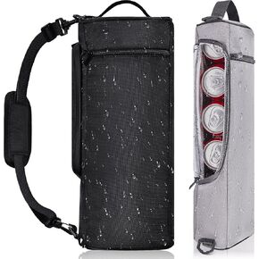 قطعتان من ملحقات الجولف لحقيبة تبريد الجولف من أجل مبرد البيرة المعزول الناعم الجوانب، 12 عبوة من العلب أو 4 زجاجات نبيذ لأنشطة الجولف الخارجية والحفاظ على المشروبات باردة لساعات، باللون الأسود والرمادي in Kuwait