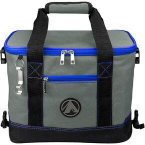 Insulated Collapsible Cooler – Soft Lunch Box with Bottle Opener for Camping, Beach and Travel – Lightweight and Tear Resistant Fabric – GigaTent (Small - 12" W, 9" H, 8" D, Blue)