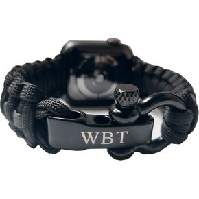 550 Paracord Band made for Apple Watch 38mm & 40mm with Steel Shackle for Apple Watch Series 9, thru 1