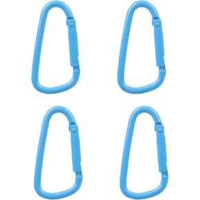 4Pcs 1.8Inch/4.5cm D Spring Keychain Clip,Small Aluminum Alloy Key Chain Ring Hook