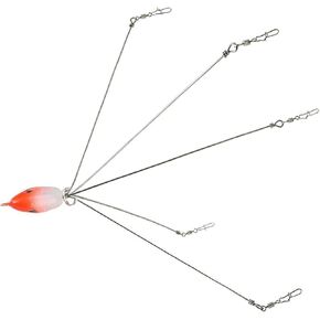 Umbrella Bait, 5 Arms Alabama Umbrella Jig Head Fishing Rig Bait Fishing Lures with Snap Swivels