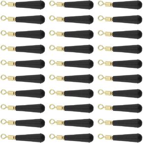 100PCS Float Adapters Fishing Quick Change Swivel Float Adapters Rubber Fishing Tackle Float for Freshwater Saltwater Fishing Black