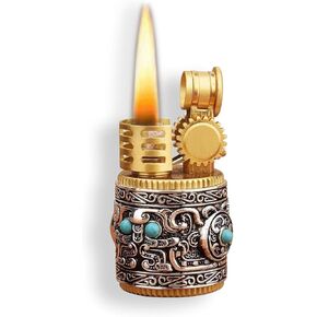 Vintage Lighter, Candle Lighter, Cool Antique Lighters Refillable Kerosene Soft Flame Lighters for Candles, Unique Gift for Men