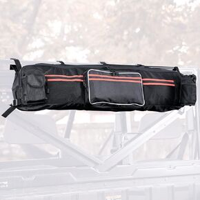 Ranger XP 1000 Roll Cage Organizer UTV Gun Rack Case Bag Ranger Rifle Case Rear Storage Bag Compatible with 2017-2021 Polaris Ranger XP 1000 With Large Storage and Reflective Strip