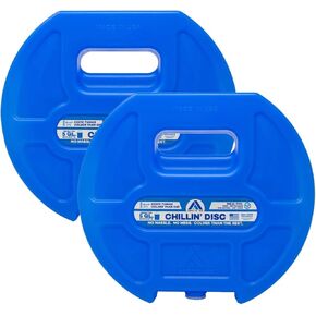 Arctic Ice Chillin' Disc High Performance Round Ice Pack for 5 Gallon Buckets and Round Coolers - Freezes at 28 Degrees (2-Pack)