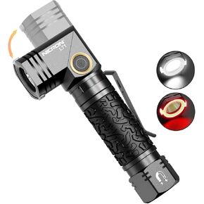 NICRON L71 1800 Lumens Flashlight with Magnet，90 Degree Rotating Type-C Rechargeable Work Light, IP65 Waterproof Handheld Flashlights for Camping, Outdoor, Emergency