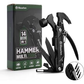 هدايا للأب من Daughter Son Hammer ملحقات التخييم متعددة المهام، 14 في 1 مطرقة أدوات البقاء في الهواء الطلق للرجال، أدوات رائعة هدايا فريدة من نوعها، حشو للتخزين in Kuwait