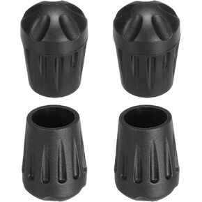 PATIKIL 0.55 Inch Chair Feet Replacement, 4 Pack Non-Slip Plastic Outdoor Camping Chair Leg Tips Cap Folding Chair Legs Floor Protectors Fit for 0.55" Chair Feet, Black