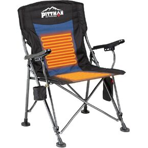 Pittman - Heated Camping Chair for Adults - The Perfect Heated Chairs for Outdoor Sports or Elevating Your Campsite. Heated Folding Chair Keeps You Warm on Cool Nights - Batteries Not Included