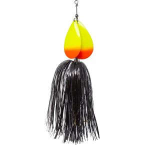 The 309 Musky Bucktail Muskie Pike Double 9 Inline Spinner Musky Lures Baits Tackle (Black Flame)