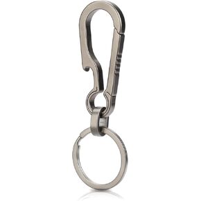 Titanium Carabin Clip Hook Small Heavy Duty Keychain Grips Multifunctional Backpack Clasps Carabin Anti Lost Quick Release Key Chain Organizer Accessory for Keys Waist Pack