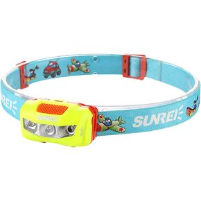 SUNREI LED Rechargeable Headlamp Flashlights for Adult，300 Lumen，5 Modes 60° Adjustable IPX8 Waterproof Super Bright Motion Sensor Head Lamp Headlight for Cycling, Fishing, 3 AAA Batteries Included