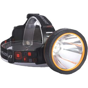Coon Hunting Light Super Bright Headlamp Rechargeable Ergonomic LED Spotlight Head Torch with Power Supply Waterproof Flashlight for Outdoor Camping Fishing Hunting Hiking (White Light)