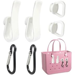 4Pcs Hooks Accessories for Bogg Bags, Inserts Hooks Accessories for Bogg Bag, Charms Key Holder Carabiner for Bogg Bags, Insert Carabiner Key Chain Holder Charms, Compatible for Beach Bags