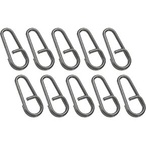PATIKIL Fishing Snaps Clips Stainless Steel Oval Split Rings Fishing Fishing Tackle Quick Change for Freshwater Saltwater