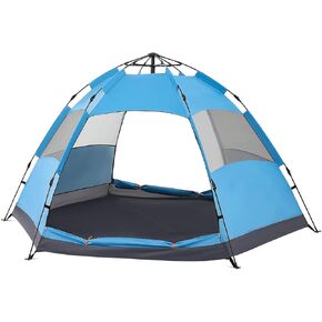 Magshion 2 Person Camping Tent with Carrying Bag Lightweight Weatherproof Backpacking Blue Outdoor Tent for Backpacking Hiking or Beach by Wakeman Outdoors