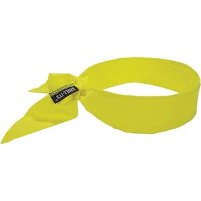 Ergodyne womens Cooling Bandana Embedded Polymers Tie, Lime, One Size US, 1 Count (Pack of 1)