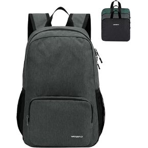WATERFLY Lightweight Packable Hiking Backpack: 20L Small Foldable Travel Bag Resistant Backpacks for Women Men Camping Vacation Beach Park Outdoor Sports Daypack