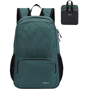 WATERFLY Lightweight Packable Hiking Backpack: 20L Small Foldable Travel Bag Resistant Backpacks for Women Men Camping Vacation Beach Park Outdoor Sports Daypack