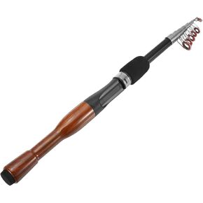 PATIKIL Telescopic Fishing Rod, Fiberglass Portable Mini Fishing Poles Collapsible Fishing Gear for Travel Saltwater Freshwater