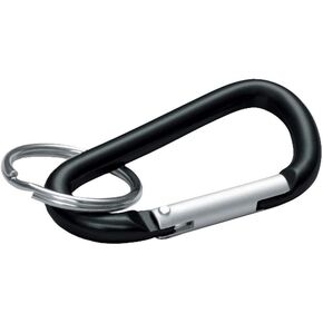 Lucky Line Aluminum Large 3-1/8" Carabiner Clip Set, Snap-Link C-Shape Heavy Duty Key Chain, Nickel-Plated Key Ring, Light Weight and Durable; Color May Vary; 1 Per Pack