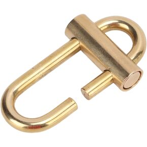 Locking Carabiner Brass Lock Keychain Oval Slide Locking Snap Lock Clip Buckle Carabiner Key Holder for Home Car Keys Organization Mini Carabiner