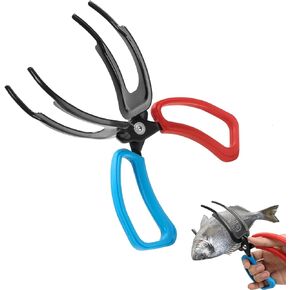 Fish Claw Gripper, Fishing Pliers Gripper, 2 Claw Fish Gripper, Metal Fish Control Clamp Tong Tackle Tool, Multi-Functional Lightweight Non-Slip Fish Claw Gripper for Catch Fish Fishing Accessories
