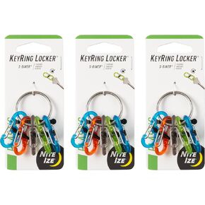 Nite Ize KeyRing Locker S-Biner Plastic - 3 Count (3 Pack)