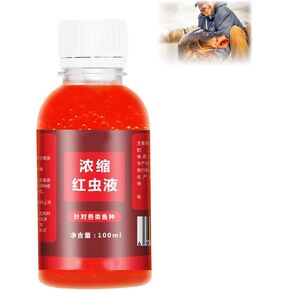 سائل صيد بالحبر الأحمر، جاذب للأسماك بطعم الدودة الحمراء، 100 مل، معزز لجذب إغراء الأسماك، جاذبات الأسماك برائحة الدودة الحمراء للطعوم، جاذب قوي للأسماك، طُعم سائل للدود الأحمر المركز in Kuwait