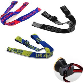 3 Pack Head Lamp Strap Replacement Adjustable High Elasticity LED Torch Diving Headlamp Bike Head Light Headlamp Band Accessories, AE-112