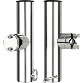 Clamp Mount Rod Holder Steel Stainless Rail Rod Holders Boat Mounted Pontoon Rod Holder Pole SUS316