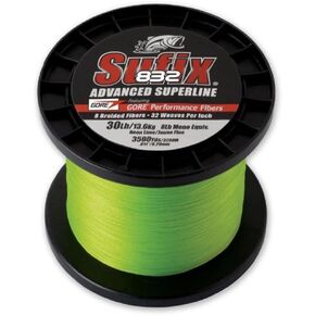 Sufix 832 Braid Line-3500 Yards (Neon Lime, 30-Pound)