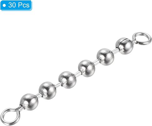 PATIKIL Fishing Bead Chain Swivels Stainless Steel Catfish Swivels Rig Fishing Tackle Gear for Freshwater Saltwater in Saudi Arabia