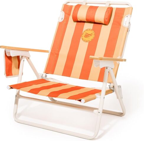 Margaritaville Business & Pleasure Co Manana Chair - Backpack Beach Chair, Lay Flat Reclining, Lightweight & Portable, Insulated Cooler Pocket, Hemisphere Dancer Stripe in Kuwait