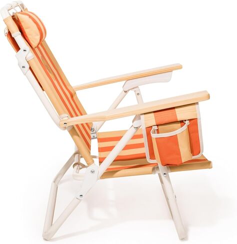 Margaritaville Business & Pleasure Co Manana Chair - Backpack Beach Chair, Lay Flat Reclining, Lightweight & Portable, Insulated Cooler Pocket, Hemisphere Dancer Stripe in Kuwait