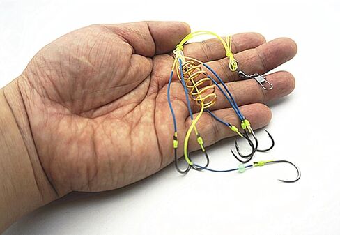Carp Fishing Feeder Rig Powder Bait Trap Hooks Pack of 4 in Saudi Arabia