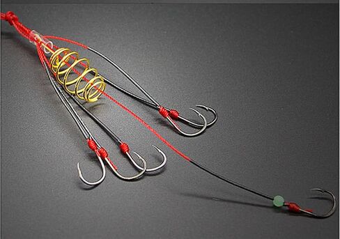Carp Fishing Feeder Rig Powder Bait Trap Hooks Pack of 4 in Saudi Arabia