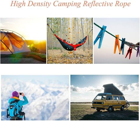 Parachute Cord 100ft Reflective 550 Type III Paracord Rope Mil-Spec Commercial Grade 9mm 550lb Tensile Strength Nylon Parachut Cord in Saudi Arabia