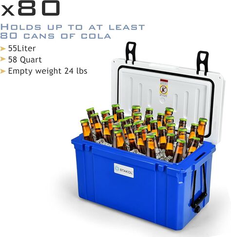 Goplus 26/58/79 Quart Cooler, Ice Chest with 4-Day Ice Retention, Anti-leak Latch, Heavy Duty Hard Cooler, Rotomolded Cooler Camping Cooler for Outdoor Activities, BBQs, Beach in Saudi Arabia
