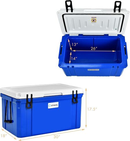 Goplus 26/58/79 Quart Cooler, Ice Chest with 4-Day Ice Retention, Anti-leak Latch, Heavy Duty Hard Cooler, Rotomolded Cooler Camping Cooler for Outdoor Activities, BBQs, Beach in Saudi Arabia