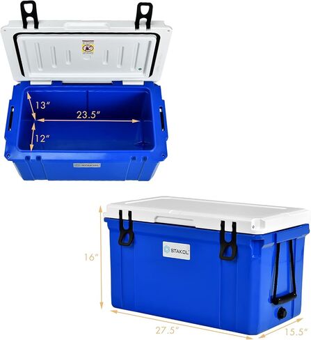 Goplus 26/58/79 Quart Cooler, Ice Chest with 4-Day Ice Retention, Anti-leak Latch, Heavy Duty Hard Cooler, Rotomolded Cooler Camping Cooler for Outdoor Activities, BBQs, Beach in Saudi Arabia