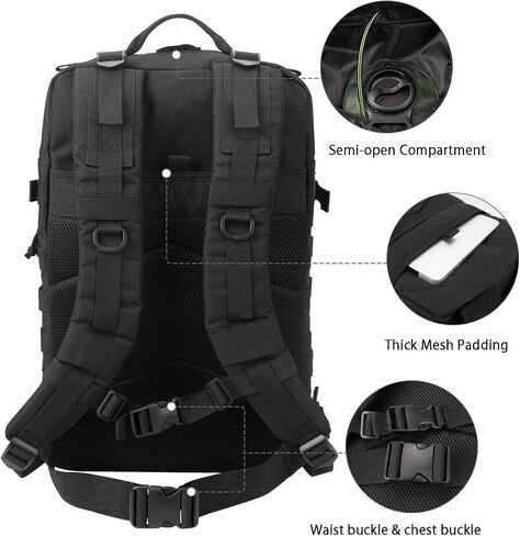 Pyrrhus 40L Military Tactical Backpacks for men, Large Army 5 Day Assault Pack Molle Bag Backpacks,Out Bag Hiking Rucksack in Saudi Arabia